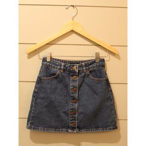 Jean Denim Button Up Skirt